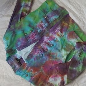 Tie dye denim jacket